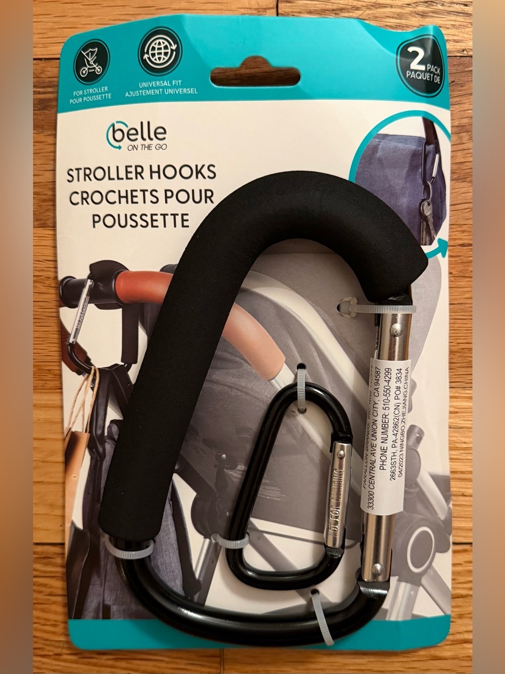 Belle On The Go Hooks in Black